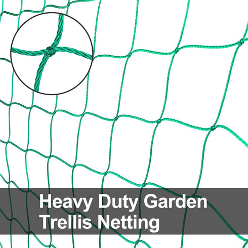 Trellis Netting, Heavy-Duty Garden Grow Netting for Climbing Plants, Outdoor Indoor Net for Cucumber, Tomatoes, Beans, Clematis, Fruits & Vegetabl...
