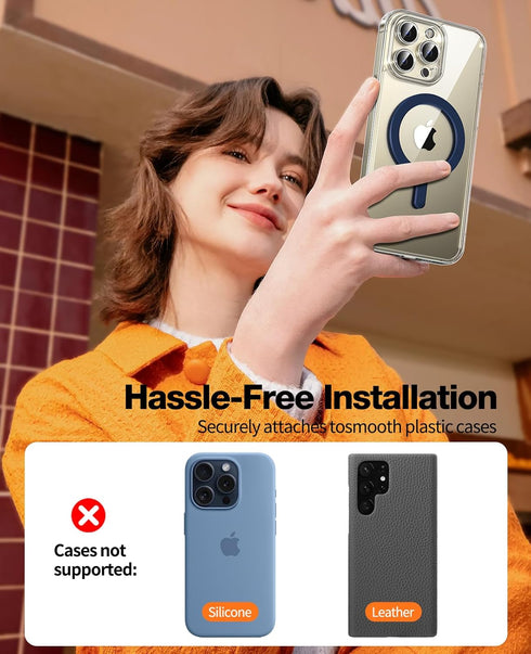 MagSafe Sticker Magnet Adapter Ring - Universal Magnetic Conversion Kit for iPhone, Samsung, Pixel (1 Pack, Blue)...