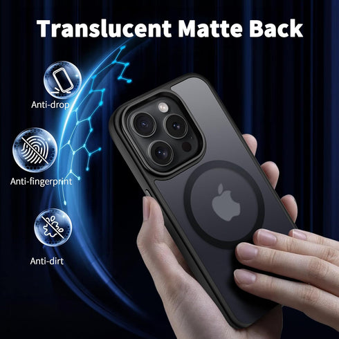 CACOE Magnetic Case for iPhone 15 Pro Max 2023 6.7 inch-Compatible with MagSafe & Magnetic Car Phone Mount,Anti-Fingerprint TPU Thin Phone Cases C...