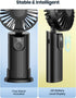 Portable Handheld Fan, 5000mAh Battery Operated Fan with LED Display, Hand Held/Neck/Desk 3 in 1 Small Personal Mini Fan 180° Foldable USB Recharg...