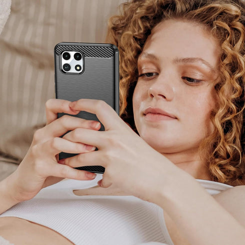 Osophter for Revvl 7 5G Case: T-Mobile Revvl 7 5G Phone Case Shock-Absorption Flexible TPU Rubber Protective Cell Cover for T-Mobile Revvl 7 5G(Bl...