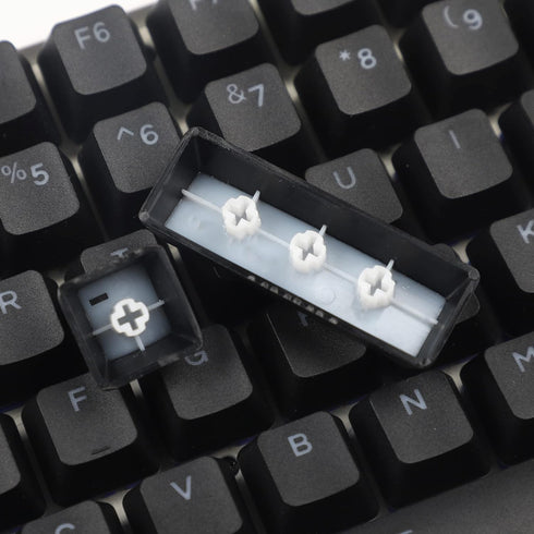 YMDK Double Shot 108 Dyed PBT Shine Through OEM Profile Keycap Rainbow Carbon Sunset Backlit Keycaps for MX Switches Mechanical Keyboard?Only Keyc...