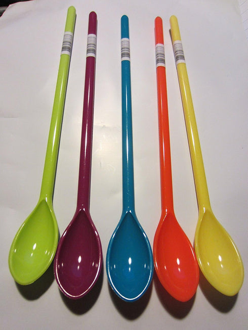 R & M Long Plastic Tea Spoon/Tasting Spoon - Colors Vary - 1 per order...