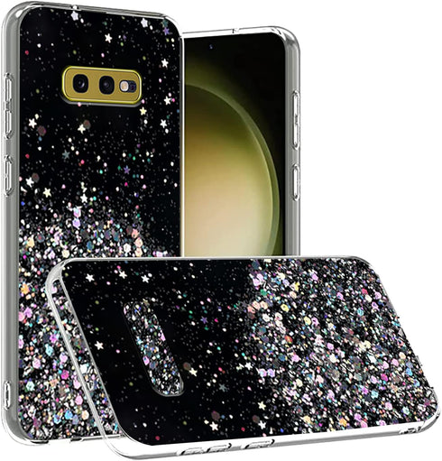 Compatible with Samsung S10e Case Glitter Clear Green,Phone Samsung Galaxy S10e Case Silicone Transparent Soft TPU Women Girls Shockproof Protecti...