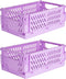 2-Pack Mini Foldable Plastic Baskets for Organizing and Storage, Collapsible Storage Crate for Home Kitchen Bedroom Bathroom Office (9.8x6.5x3.8, ...
