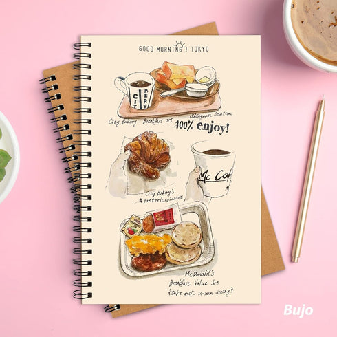 LABUK 7 Pack Blank Notebook 100 Pages Unlined Spiral Notebook Journal Bulk Sketch Books 8.3"x 5.5" Soft Cover Kraft Memo Notepads Diary Planner, 5...
