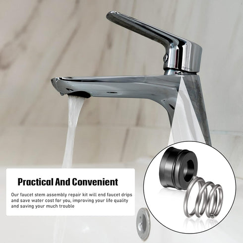 RP4993 Replacement Seats and Springs RP4993 Faucet Repair Seat Spring Kit Faucet Stem Assembly Repair Kit Compatible with Faucet Repair Kit (8 Pie...