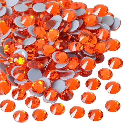 300 Pcs FYGEM Hot Fix Iron Rhinestones DIY Jewelry Making with Picking Pen (Orange, SS30)...