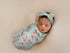 Wendy Bellissimo Super Soft Swaddle Receiving Blanket (35x40) with Hat or Headband for Baby Boy or Baby Girl (Aqua)...