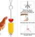 Andiker 2PCS Chicken Vegetable Skewer Fruit Holder, Stainless Steel Chicken Birds Hanging Feeder Toy for Hens Roosters Chicks Parrot...