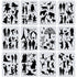 12Pcs Stencils for Painting on Wood - Stencils for Painting on Canvas Scrapbook Supplies Wall Art Stencils for Drawing Templates - Animal Stencils...