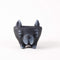 Small Flower Pots for Succulents 1.5-2.4 in - Black Ceramic French Bulldog Mini Pots for Potted Succulent and Cactus Planters Indoor Room Decor- C...