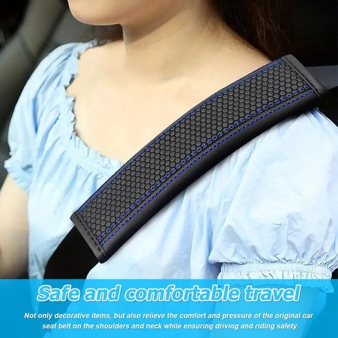 2PCS Car Seat Belt Cover, Soft Comfort Breathable Automotive Safety Seatbelt Shoulder Strap Covers Harness Pads Cushion Protect Your Neck and Shou...