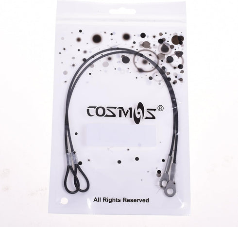 Cosmos 2 PCS 12 Inch Black Color Stainless Steel Tether Lanyard Wire Coated in Soft Plastic compatible with Gopro Hero4 and All Previous Gopro Edi...