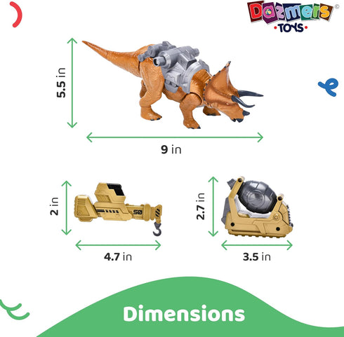 Dazmers Robotic Large Dinosaur Toys for Boys - Light & Sound Effect - Interactive Walking Dinosaur with Dump Truck and Recycling Bin Accessory - 3...