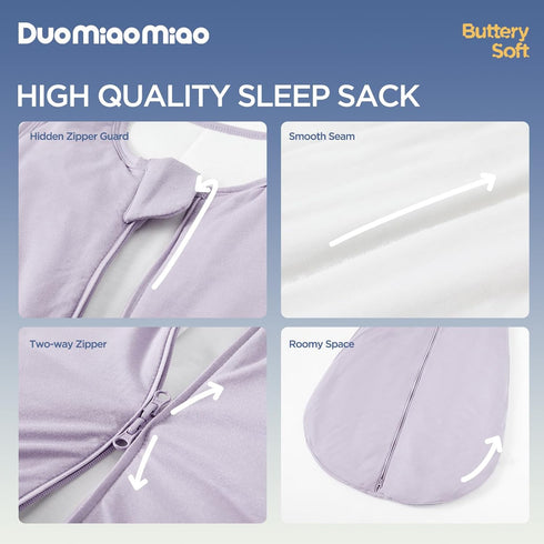 Duomiaomiao Rayon Made from Bamboo Baby Sleep Sack 1.0 TOG, Buttery Soft Wearable blanket Baby, Baby Sleeping bag for Babies...