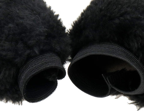 2 Pcs Plush Car Handbrake and Gear Shift Knob Cover, Warm and Anti-Slip Protective Sleeves, Black...