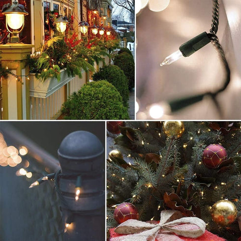 Hopolon Christmas Lights, 2 Pack 23ft 100 Mini String Lights, 120V UL Certified Extendable Tree Lights for Patio, Garden, Home, Party, Holiday, We...