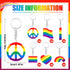 36 Pack Rainbow Pride Keychians Gay Rainbow Flag Lapel Keychains Lgbt Lgbtq Flag Love Is Love Keychains Pride Accessories for Pride Shirt Gay Lesb...
