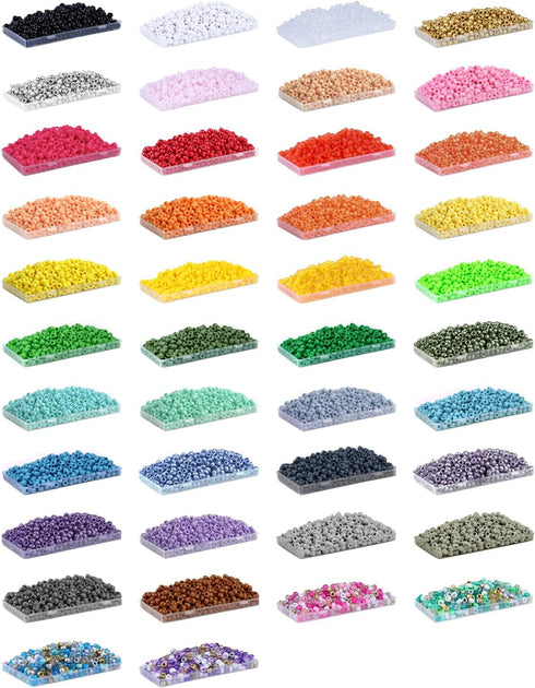 Deinduser Bulk Pony Beads with Storage Box - Pink Pony Beads, Rainbow Pony Beads for Bracelets, Beads for Crafts, Hair Beads for Girls, Key Chain,...