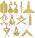 Masonic Collar Jewel Junior-Senior Steward Gold-Platted Mason Collar Jewel for freemasons...