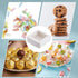 BENECREAT 20 Pack White Kraft Paper Boxes with Clear Window 3.6x3.6x1.4 Gift Packaging Boxes for Bakery Cookies Cake Candy Wedding Party, Mother's...