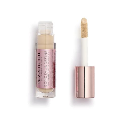 Revolution Beauty, Conceal & Define Concealer, Full Coverage & Lightweight, Long-Lasting Matte Finish, Vegan & Cruelty Free, C6 Fair or Light Skin...