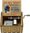 Music Box Gift for Wife - Valentine Anniversary Christmas Birthday Gift to Wife Women from Husband Hand Crank Musical Box Play You are My Sunshine...
