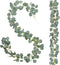2Pack Artificial Eucalyptus Garland, 6 ft Faux Silk Eucalyptus Leaves Vines Handmade Garland Greenery Wedding Backdrop Arch Wall Decor...