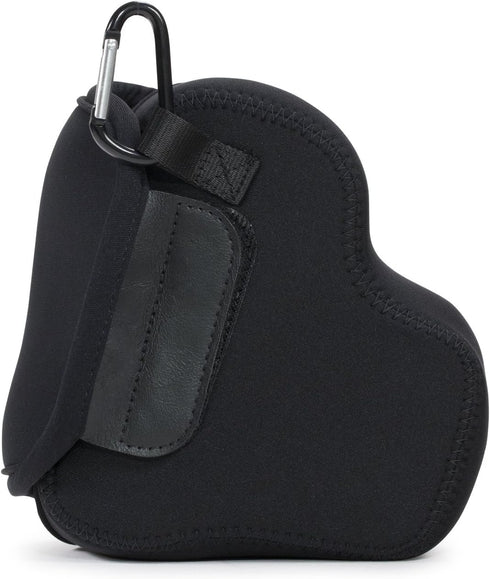 MegaGear ''Ultra Light'' Neoprene Camera Case Bag with Carabiner for Panasonic Lumix DMC-FZ300 Digital Camera (Black) (MG626), PU Leather...