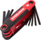 Steelman Portable Folding Hex Key Wrench Multi-Tool Standard (SAE), Set Includes 5/64, 3/32, 7/64, 1/8, 9/64, 5/32, 3/16, 7/32, 1/4-Inch, Chamfere...