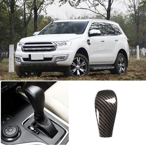 Ranger Shift Konb Cover ABS Carbon Fiber Gear Shifter Knob Decorative Trim for Ford Ranger Everest T6 T7 2018 2017 2016 2015- Automatic Transmissi...