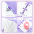2 Pack Mini Transparent 3 Ring Binder Covers with Binder Inner Paper and Pockets, Clear Soft PVC Notebook Closure Loose Leaf Folder with Snap Butt...