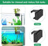 4 Pcs Aquarium Plant Holder,Plastic Hanging Aquarium Plant Pot with 5 Hole, Rimmed and Rimless Fish Tank Plant Holder for Aquarium Living Fish Aqu...