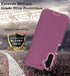 ONOLA Phone Case Compatible with Samsung Galaxy A14 5G with HD Screen Protector (2 Pack), Durable Shockproof 3-Layer Cover (WineRed Pink)...