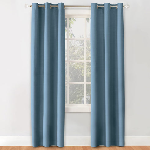 Sun Zero Cooper Thermal Insulated Energy Efficient Grommet Curtain Panel, 40" x 84", Blue...