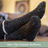 Elanze Designs Simple Knit Womens One Size Plush Lined Non Skid Indoor Slipper Socks...