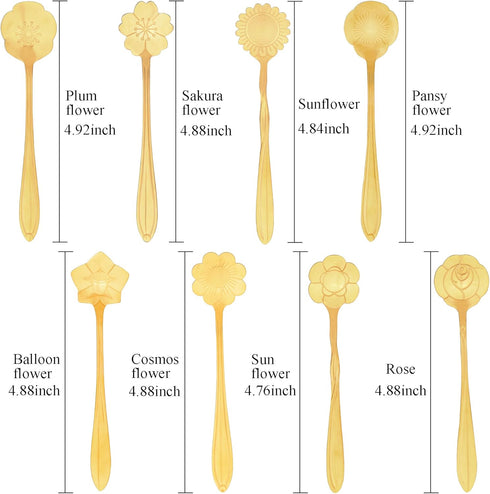 40 Pieces Flower Tea Spoons Stainless Steel Sugar Spoons Flower Coffee Spoons Small Dessert Spoons Cute Cafe Bar Spoon Mini Tableware for Tea Part...