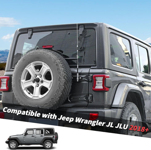 Tailgate Hinge CB Antenna Mount Compatible with Jeep Wrangler JL & Unlimited 2018-2023...