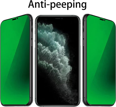 2 PCS Anti-Blue Privacy Tempered Glass Mirror Anti-Spy Screen Protector Anti-Peeping Film Suit for iPhone 11 Pro Max/iPhone XS Max, 6.5 inch Elect...