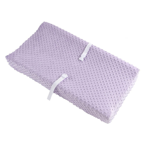 Solid Changing Table Pad Cover Cradle Sheet, Fits 32"/34''x16" Contoured Diaper Changing Pad, Ultra Soft Cozy Minky Dots Plush Changing Table Cove...