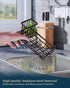 Consumest Sink Caddy Kitchen Sink Organizer, Sponge Holder for Kitchen Sink with Removable Drip Tray for Countertop Dish Soap Holder Dispenser Bru...