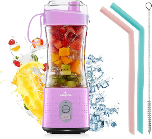 Portable Blender Personal USB Rechargeable Juice Cup for Smoothie and Protein Shakes Mini Handheld Fruit Mixer 13Oz Bottle for Travel Gym Home Off...