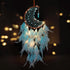 Dremisland Moon Dream Catcher with Fairy Lights-Handmade Feather Lucky Turquoise Pendant Beads Wall Hanging Ornament for kids Bedroom Home Decorat...