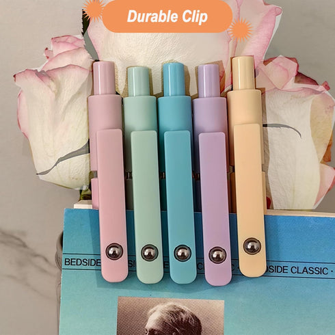 MIUTME 5Pcs Gel Pens, Pastel Retractable Gel Pens Quick Dry Ink Pens Fine Point Premium Smooth Writing Pens, Aesthetic Pens for School & Office Su...