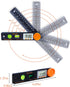 Digital Angle Finder Tool 5 inch Pocket Protractor 0-360 degree LED Digital Protractor with Horizontal Bubble Levels and Ruler Meter Accurate Tool...