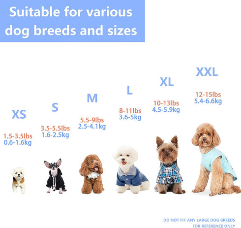 Dog Striped Shirt Happy Color Cotton Sleeveless Puppy Dog Shirts Breathable Pet Apparel Tank Top Colorful Puppy Sweatshirt Dog Clothes for Small M...