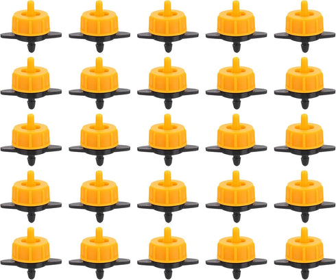 uxcell Drip Irrigation Emitters, 100pcs - 1/4 Inch Miniature Drip Sprinkler, 2 GPH Pressure Compensated Dripper for Garden Flower Pots Plants Lawn...