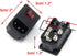 Antrader 2pcs AC250V 10A IEC 320 C14 Inlet Panel Socket w Fuse w Red Light Rocker Switch Power Supply Terminal Crimps Connector with Wires......