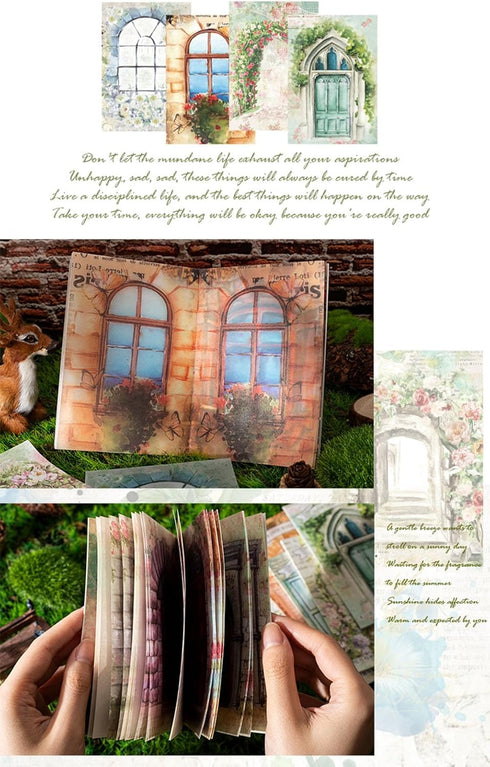 MAFELOE Scrapbook Supplies 6 Packs, 20 Pieces Each, Junk Journal Kit Decoupage Paper Scrapbook Paper Materials-Door&Window Flower...